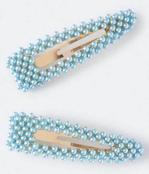 Faux Pearl Oversized Hair Clip 2-Pack Faux Pearl Oversized Hair Clip 2-Pack