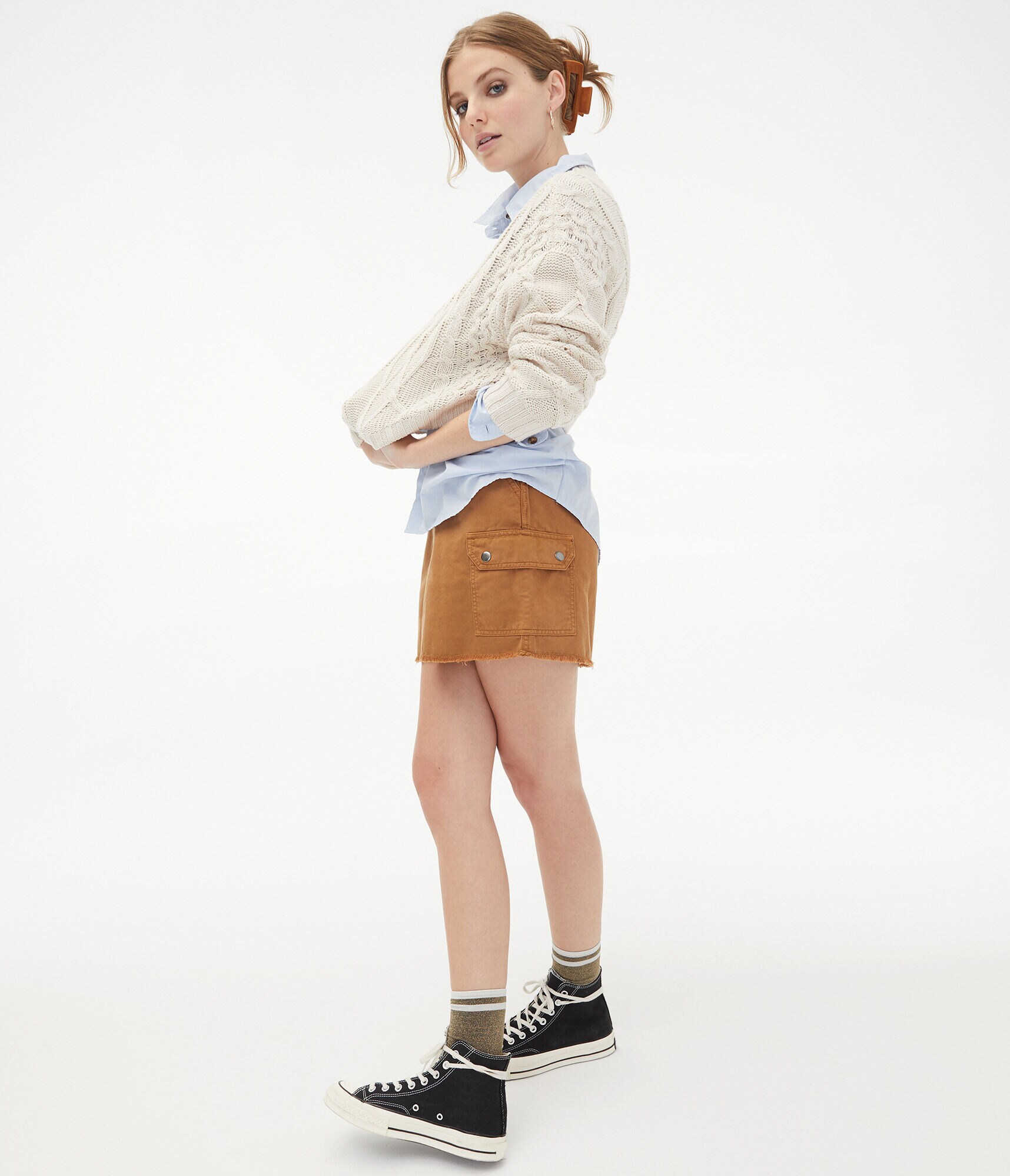 Mixed Cable Crew Sweater