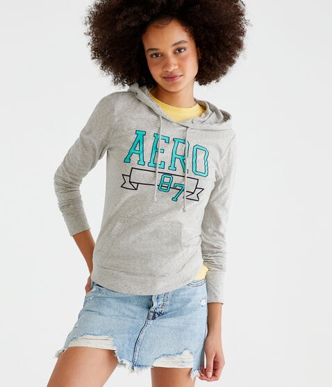 Long Sleeve Aero 87 Hooded Graphic Tee Long Sleeve Aero 87 Hooded Graphic Tee