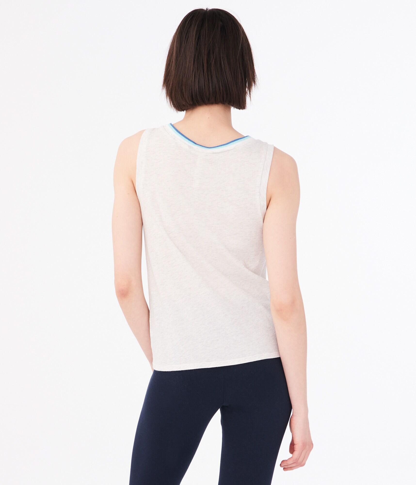 Color Stripe Knot-Front Tank