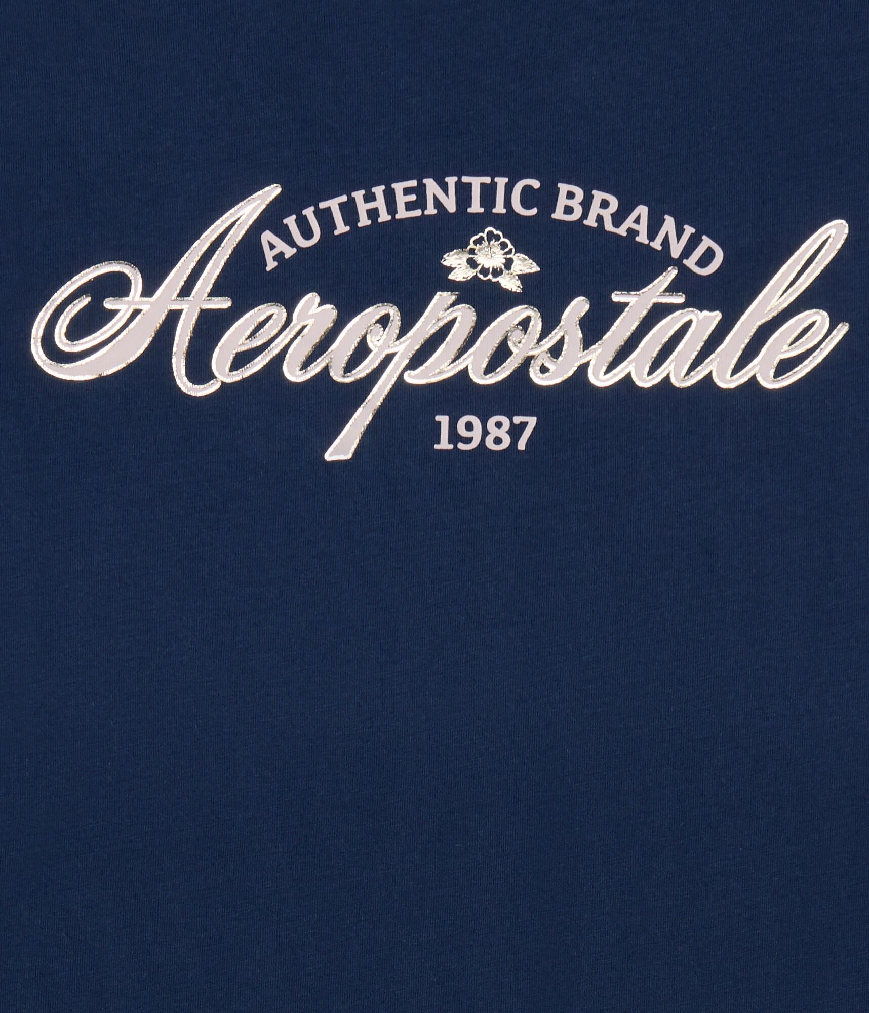 Aeropostale Authentic Flower Foil Graphic Tee