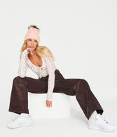 Long Sleeve Floral Tie-Front Cropped Shrunken Tee