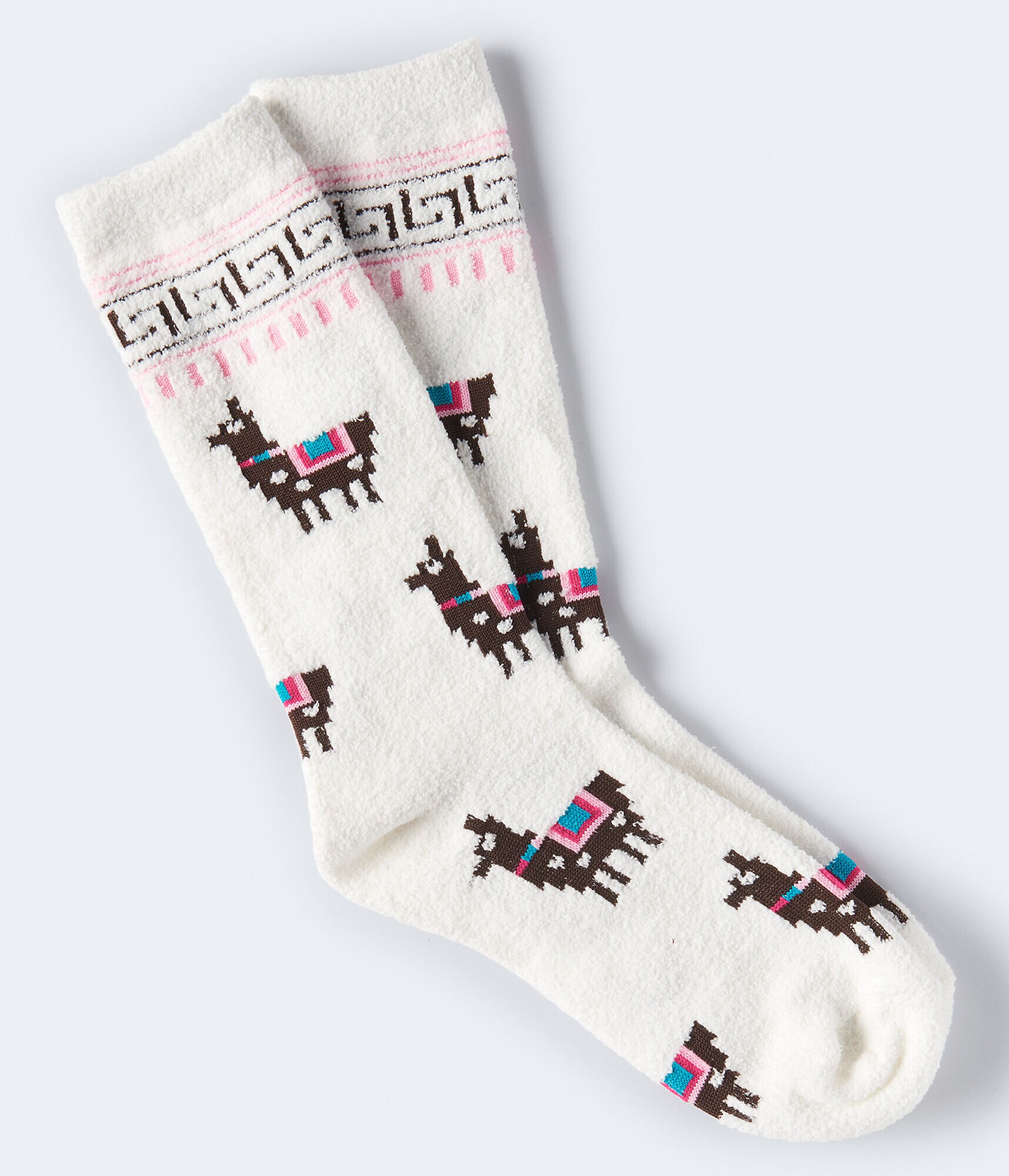 Alpaca Fuzzy Crew Socks