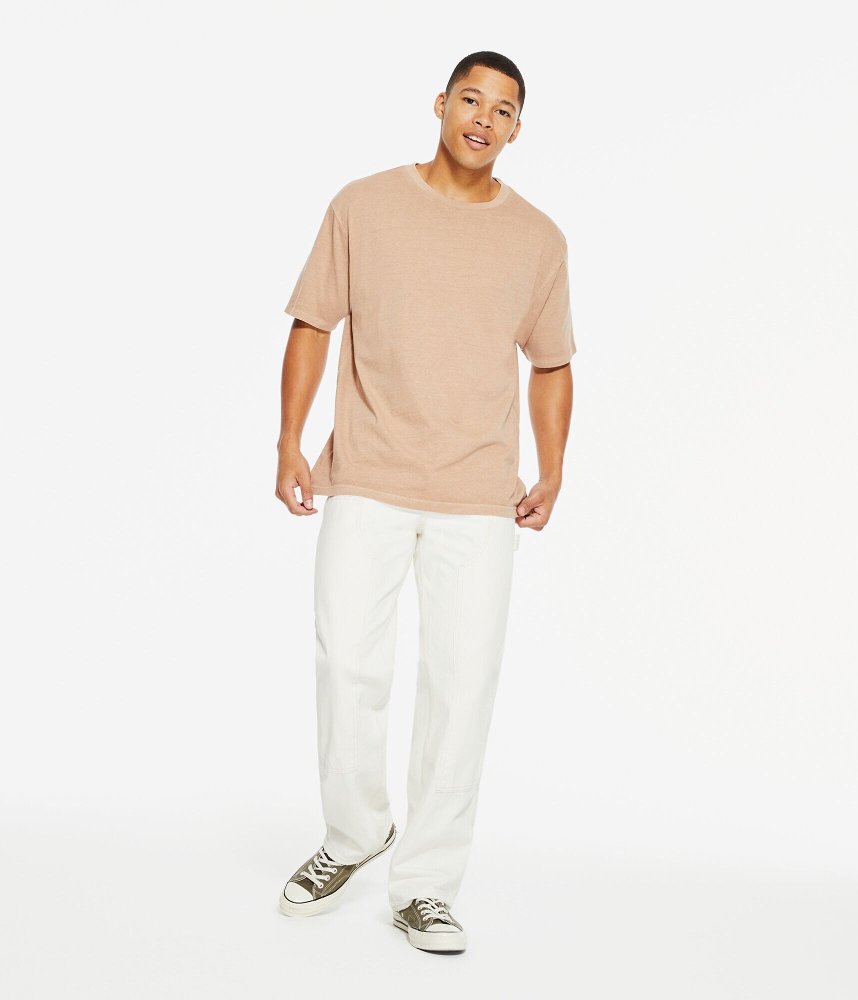 Washed Relaxed Fit Crew Tee