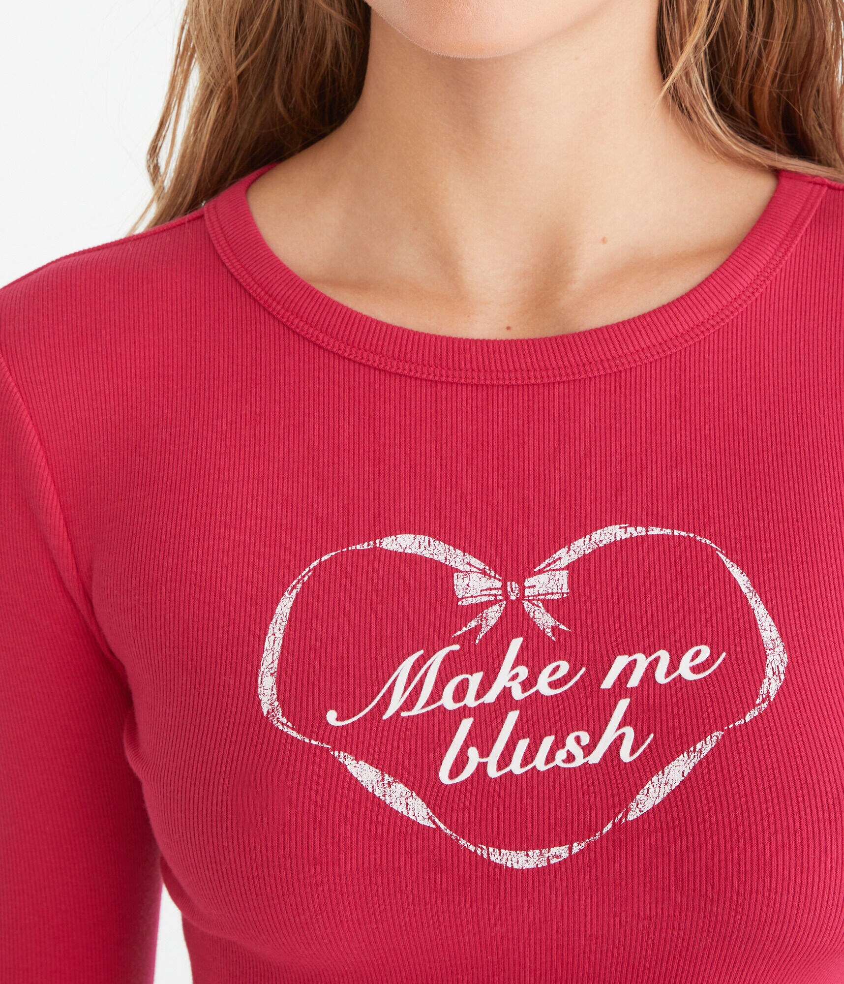 Long Sleeve Seriously Soft Make Me Blush Graphic Baby Tee