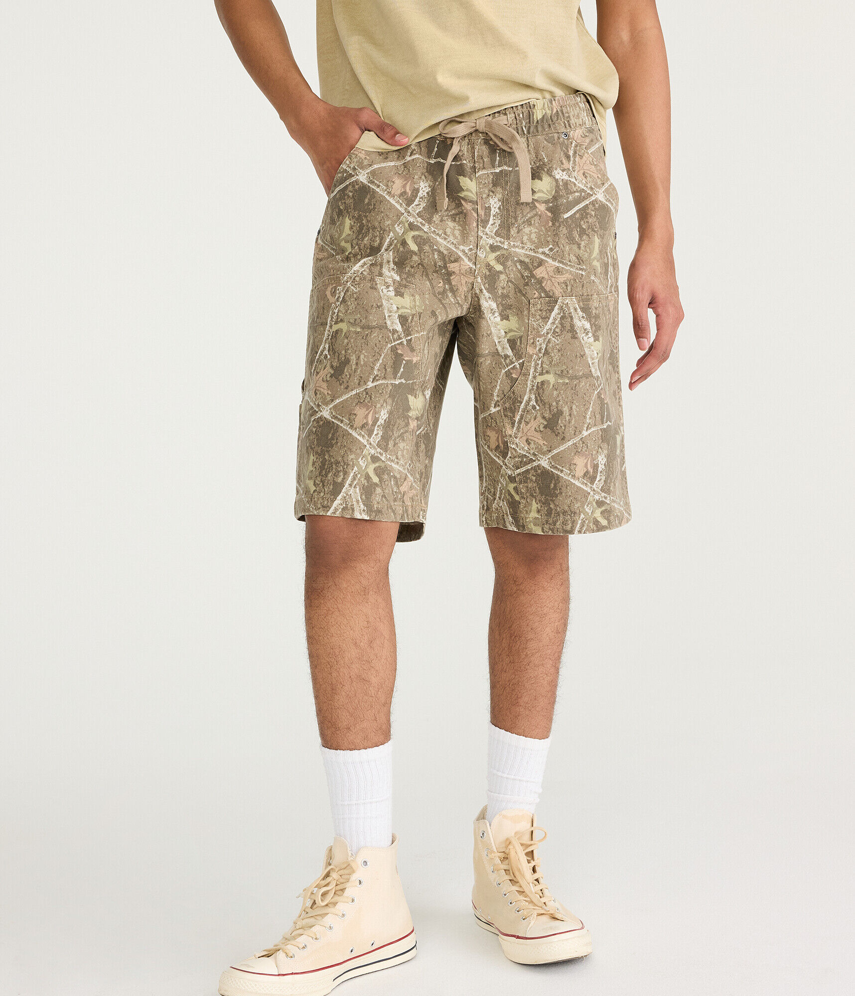 Forest Camo Baggy Carpenter Shorts 11"