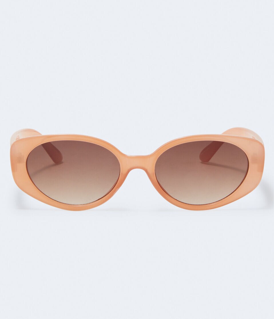 Retro Slim Oval Sunglasses