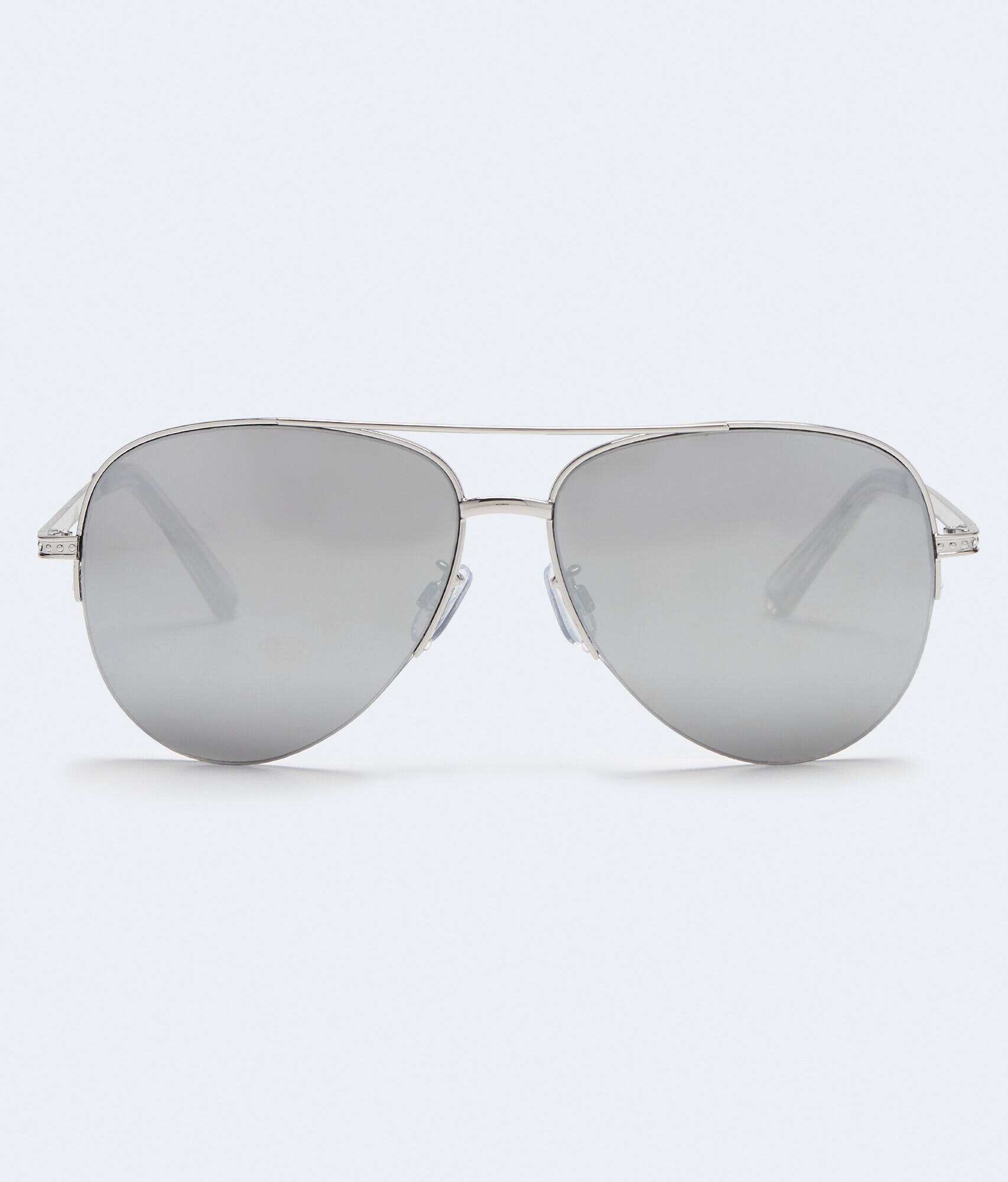 Large Semi-Rimless Aviator Sunglasses