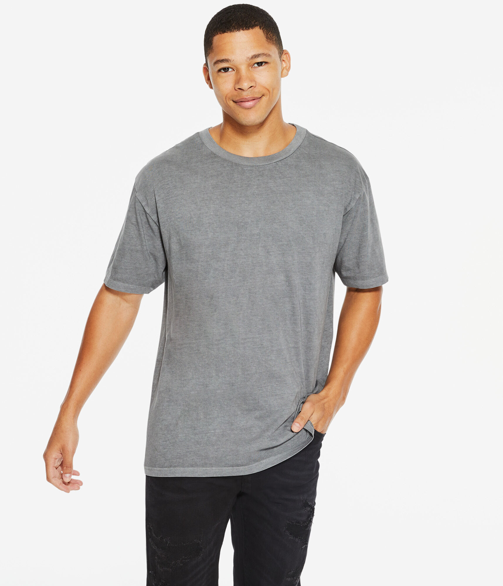 Washed Relaxed Fit Crew Tee
