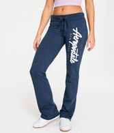 Aeropostale Script Low-Rise Fit & Flare Sweatpants