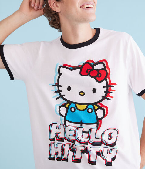 Hello Kitty Relaxed Ringer Graphic Tee