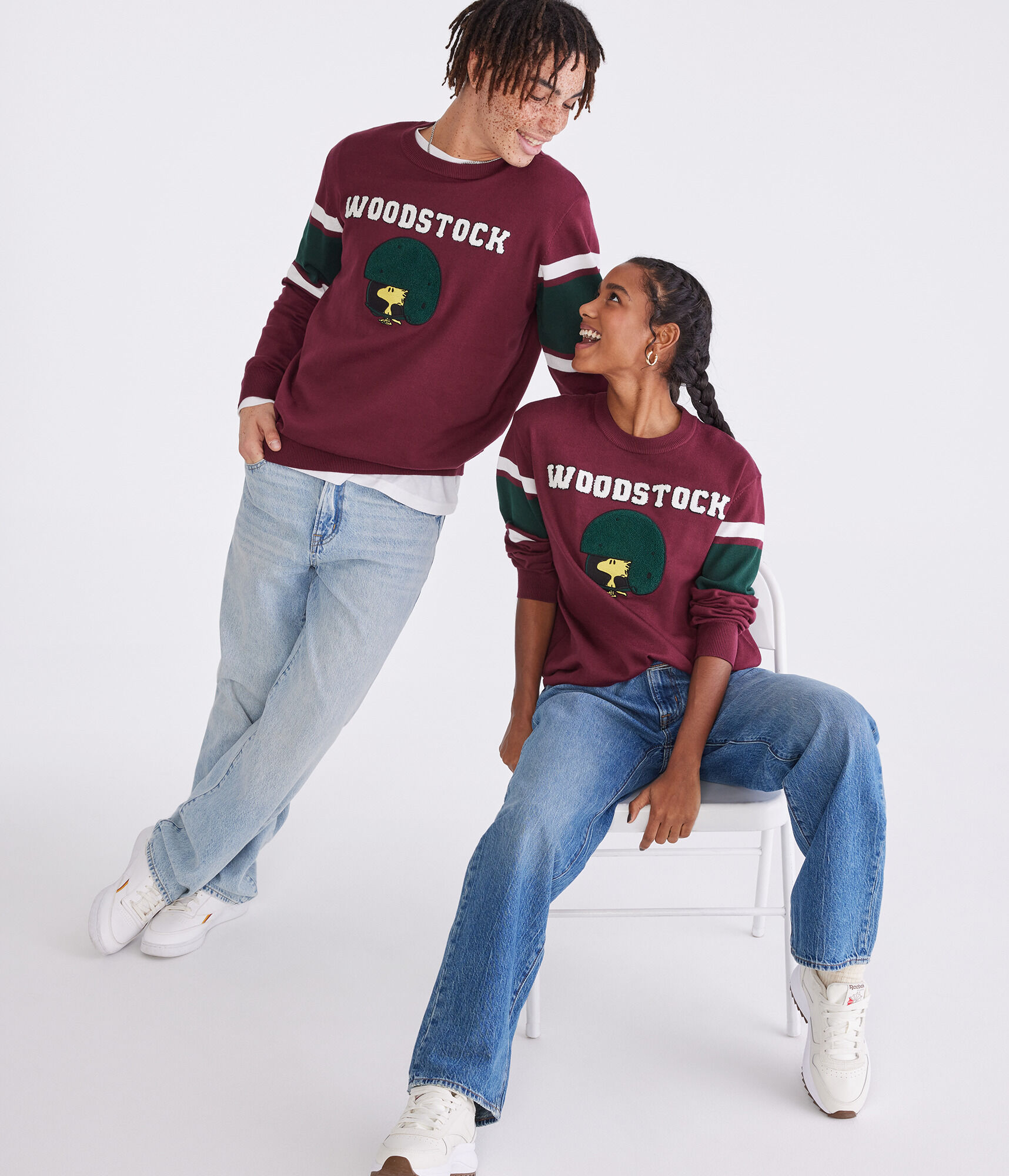 Peanuts® | Aéropostale Woodstock Football Helmet Crew Sweater