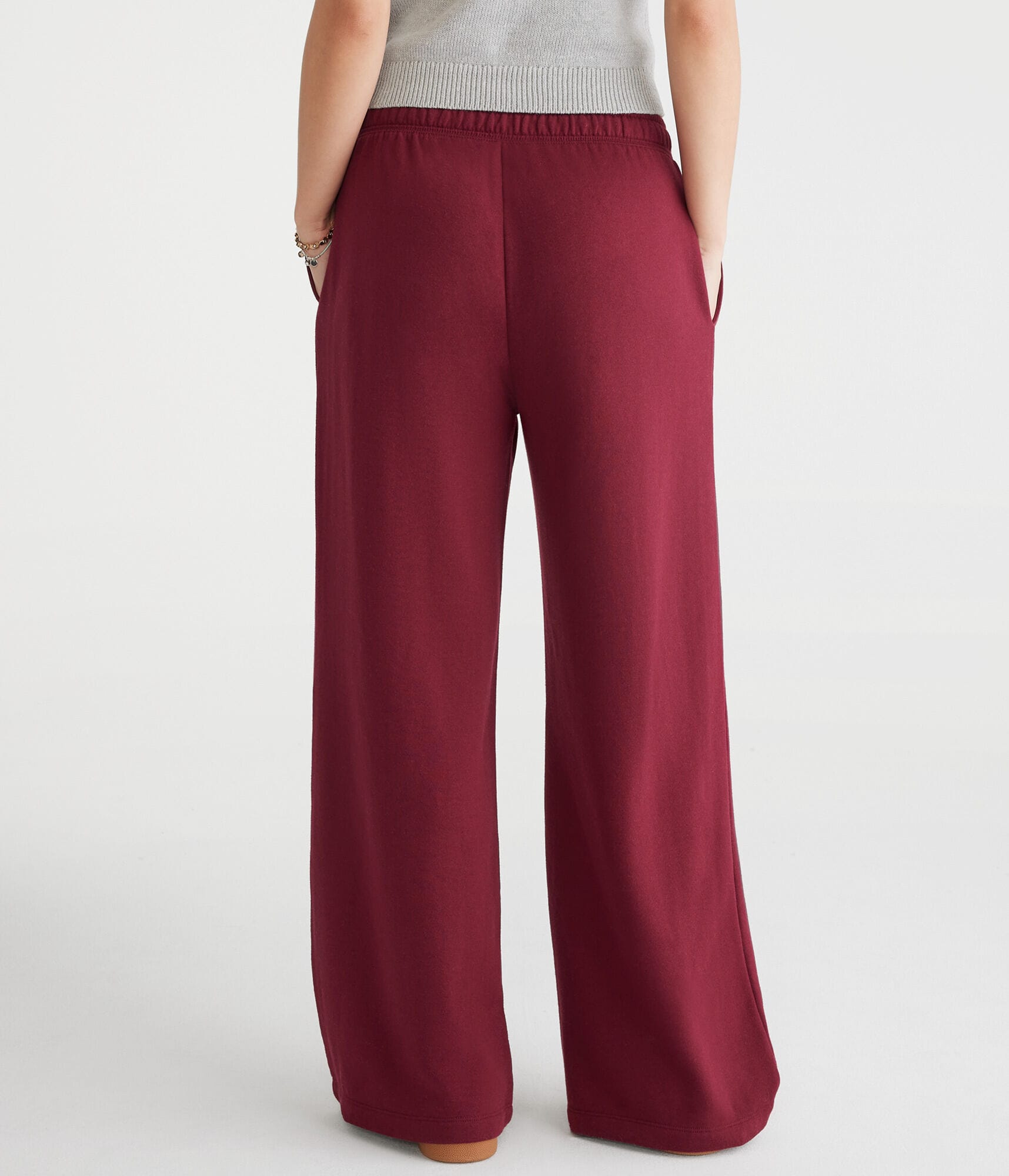 Mid-Rise Wide Leg Sweatpants