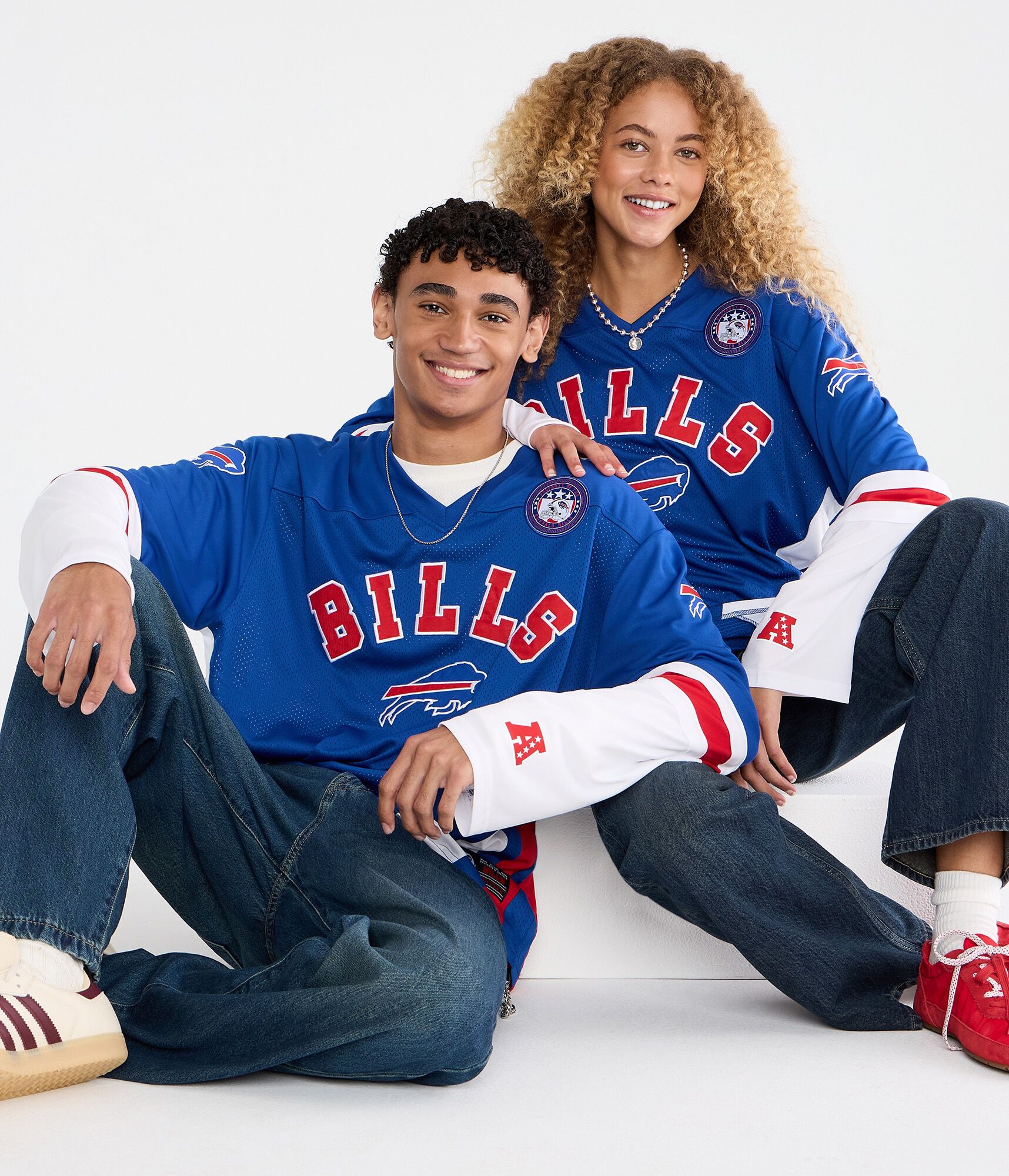 Long Sleeve Buffalo Bills Mesh Top