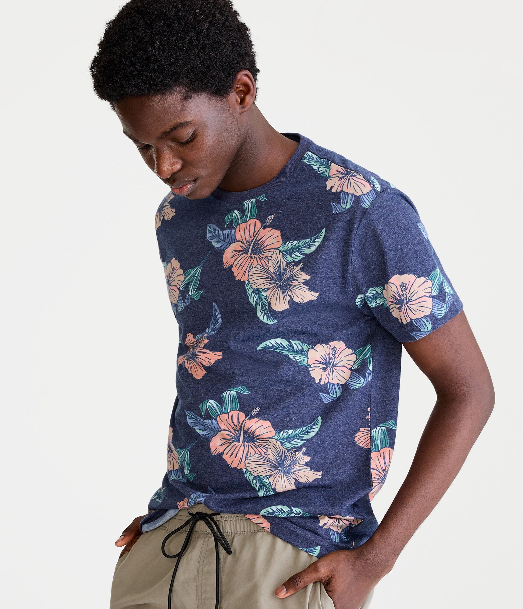 Hibiscus Print Graphic Tee