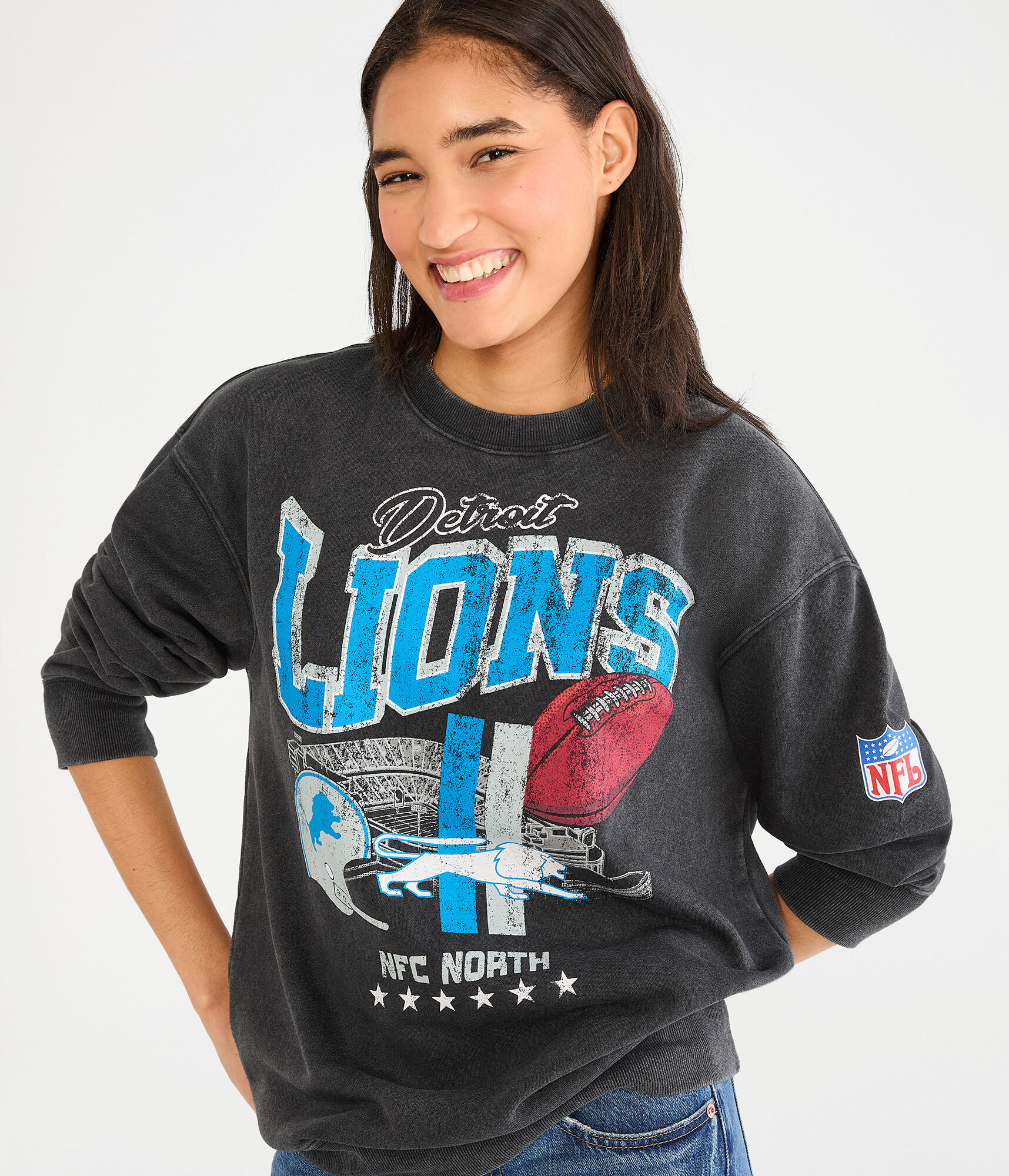 Detroit Lions Stadium Crew Sweatshirt