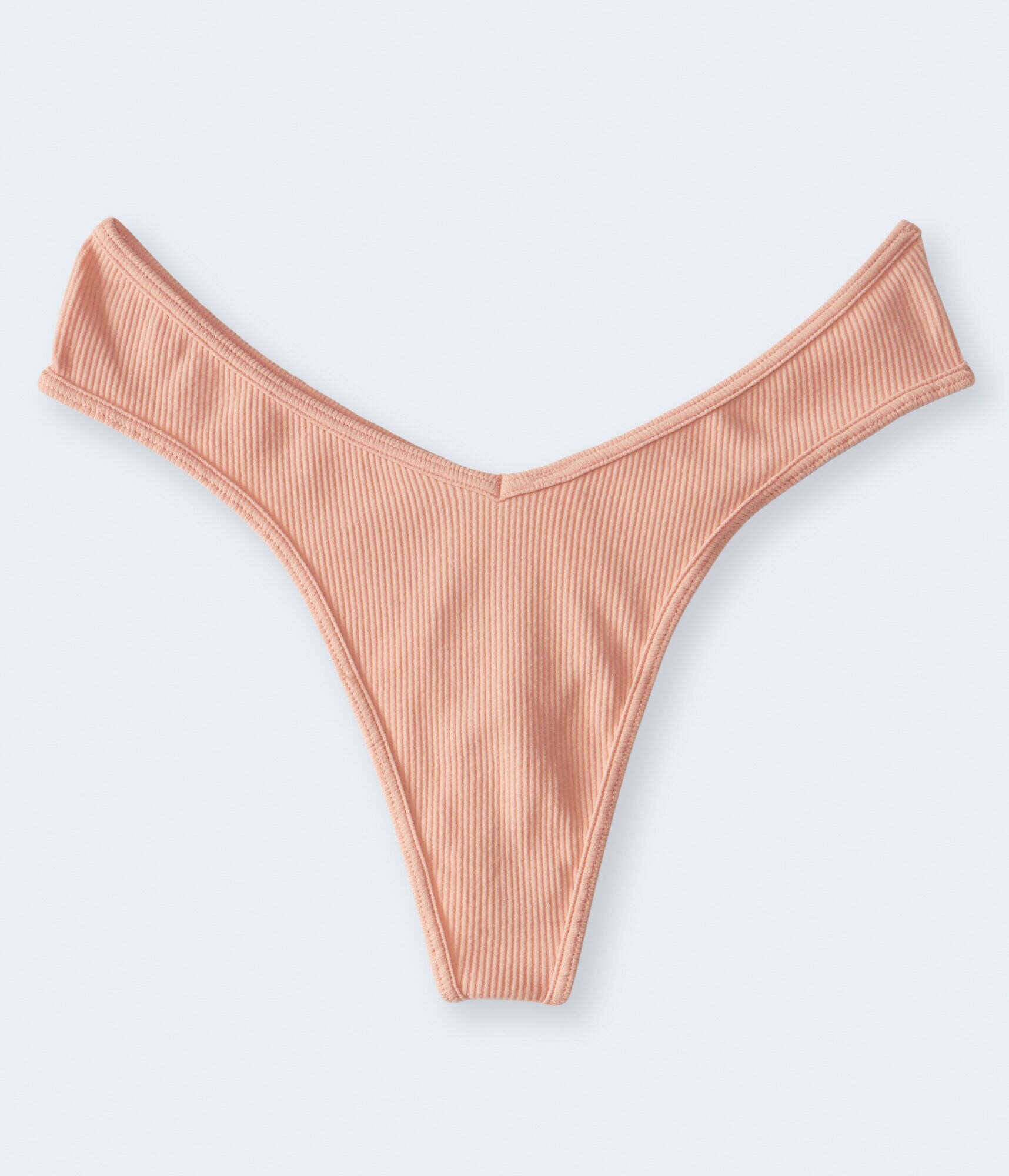 Seamless Ribbed V Thong