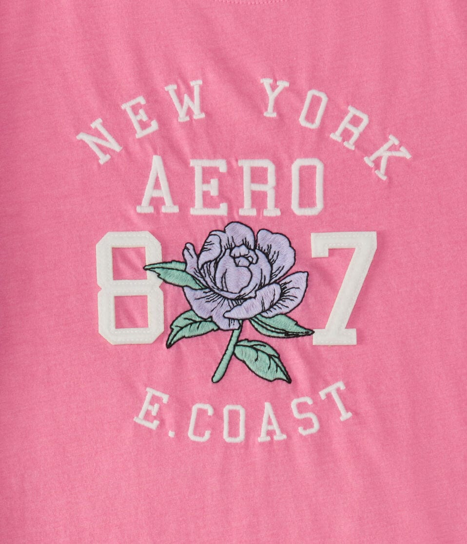 Aero 87 Rose Appliqué Graphic Tee