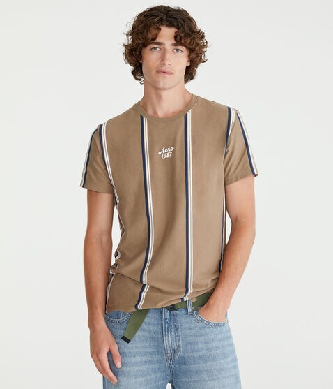 Aero Vertical Stripe Graphic Tee