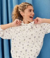 Demetra for Aero Floral Pullover Hoodie