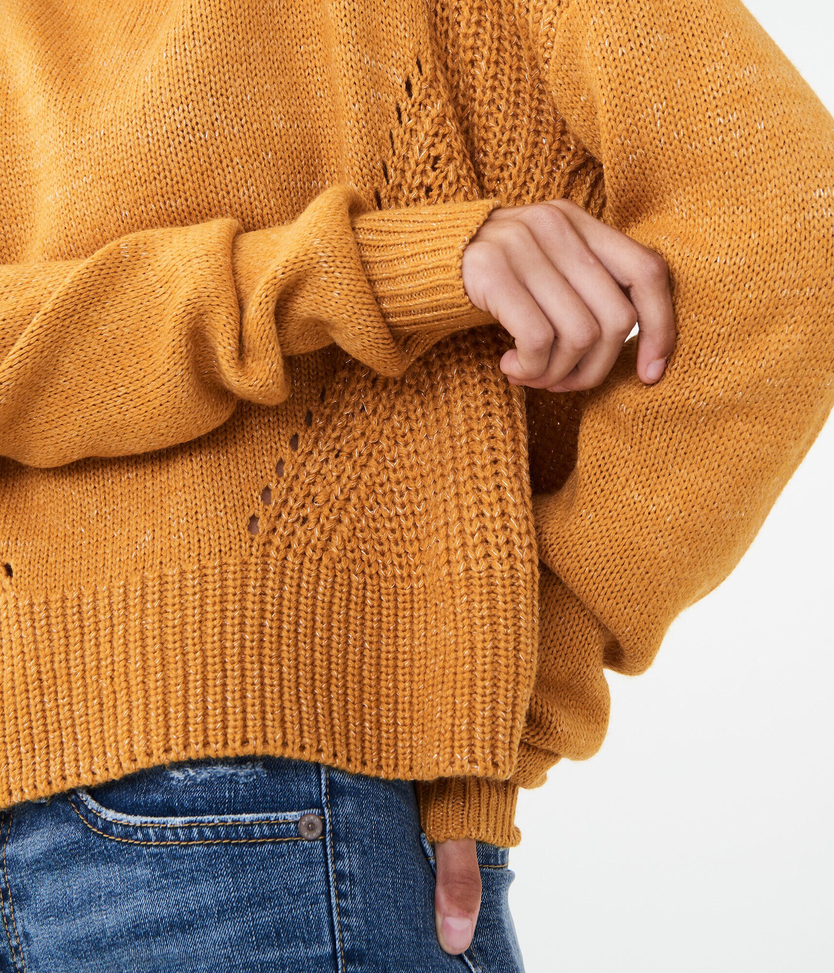 Mixed Pointelle Sweater