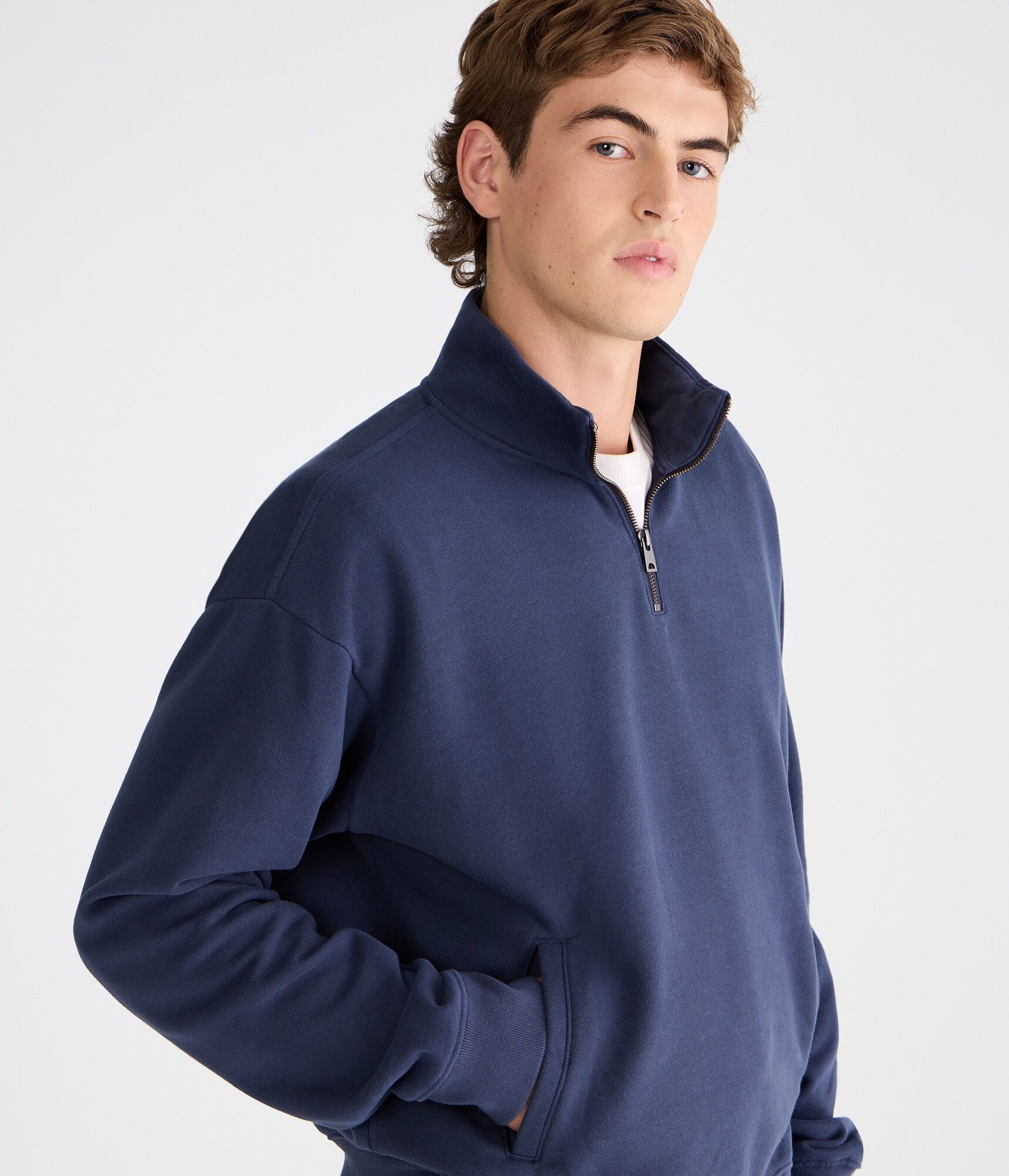 Cloud Soft Boxy Quarter-Zip Sweatshirt