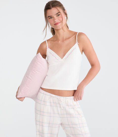 Embroidered Floral Sleep Cami Embroidered Floral Sleep Cami