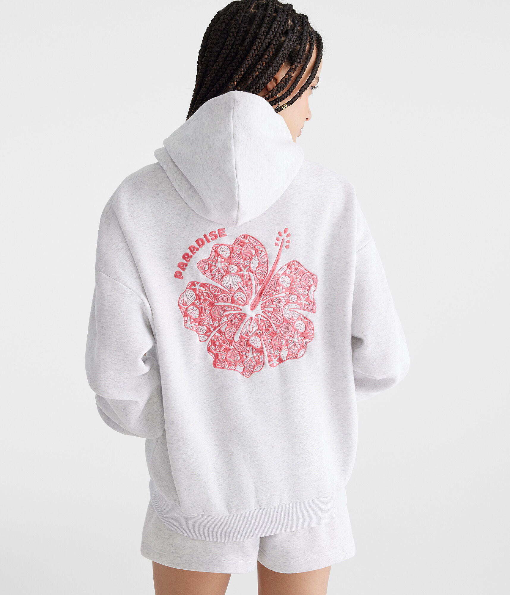 Paradise Hibiscus Flower Pullover Hoodie
