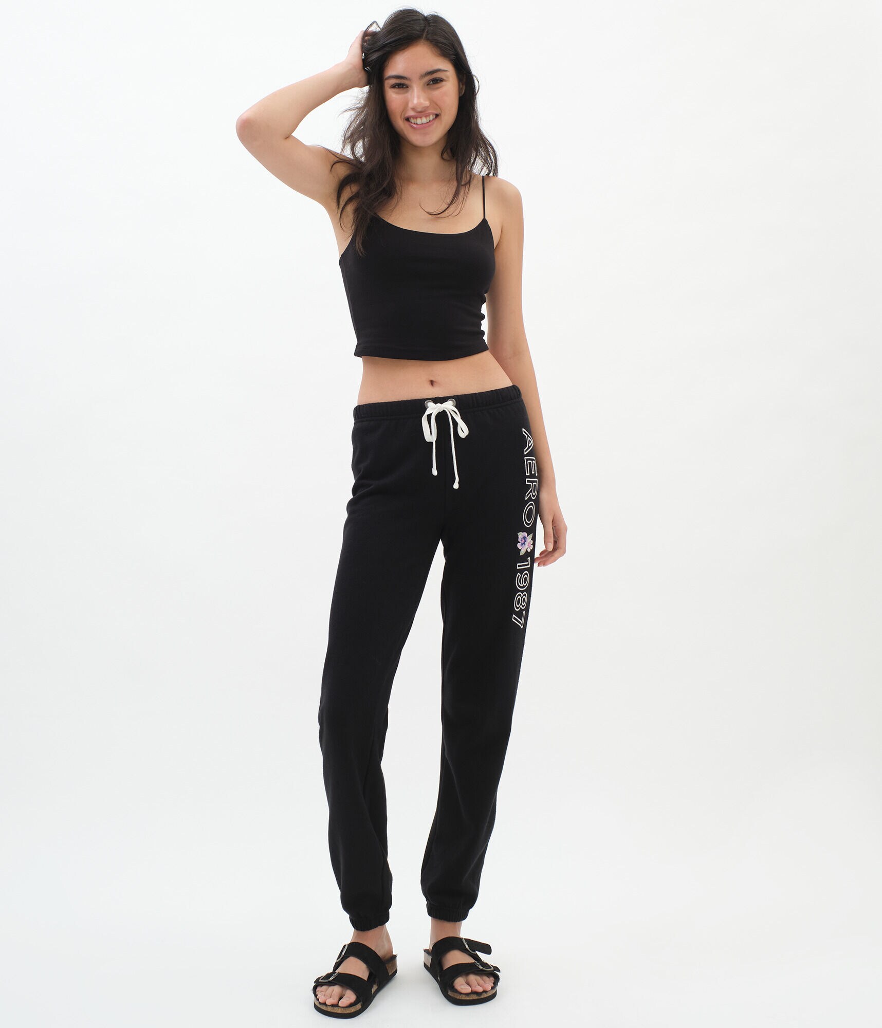 Aero 1987 Floral Cinched Sweatpants