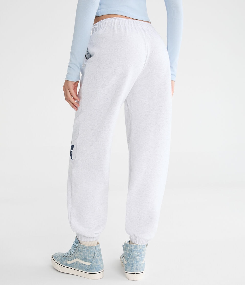 Cloud Soft Patchwork Slouchy High-Rise Jogger Sweatpants