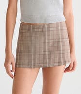 Plaid A-Line Mini Skirt