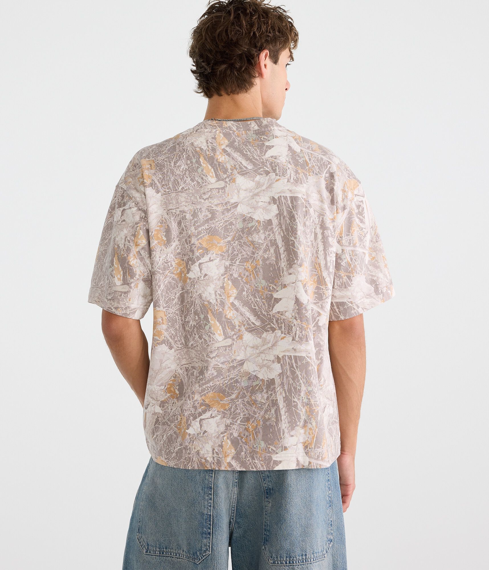 Forest Camo Heavyweight Boxy Crew Tee