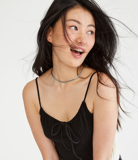 Tie-Front Cropped Cami Tie-Front Cropped Cami