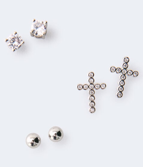 Rhinestone Cross Earring 3-Pack Rhinestone Cross Earring 3-Pack