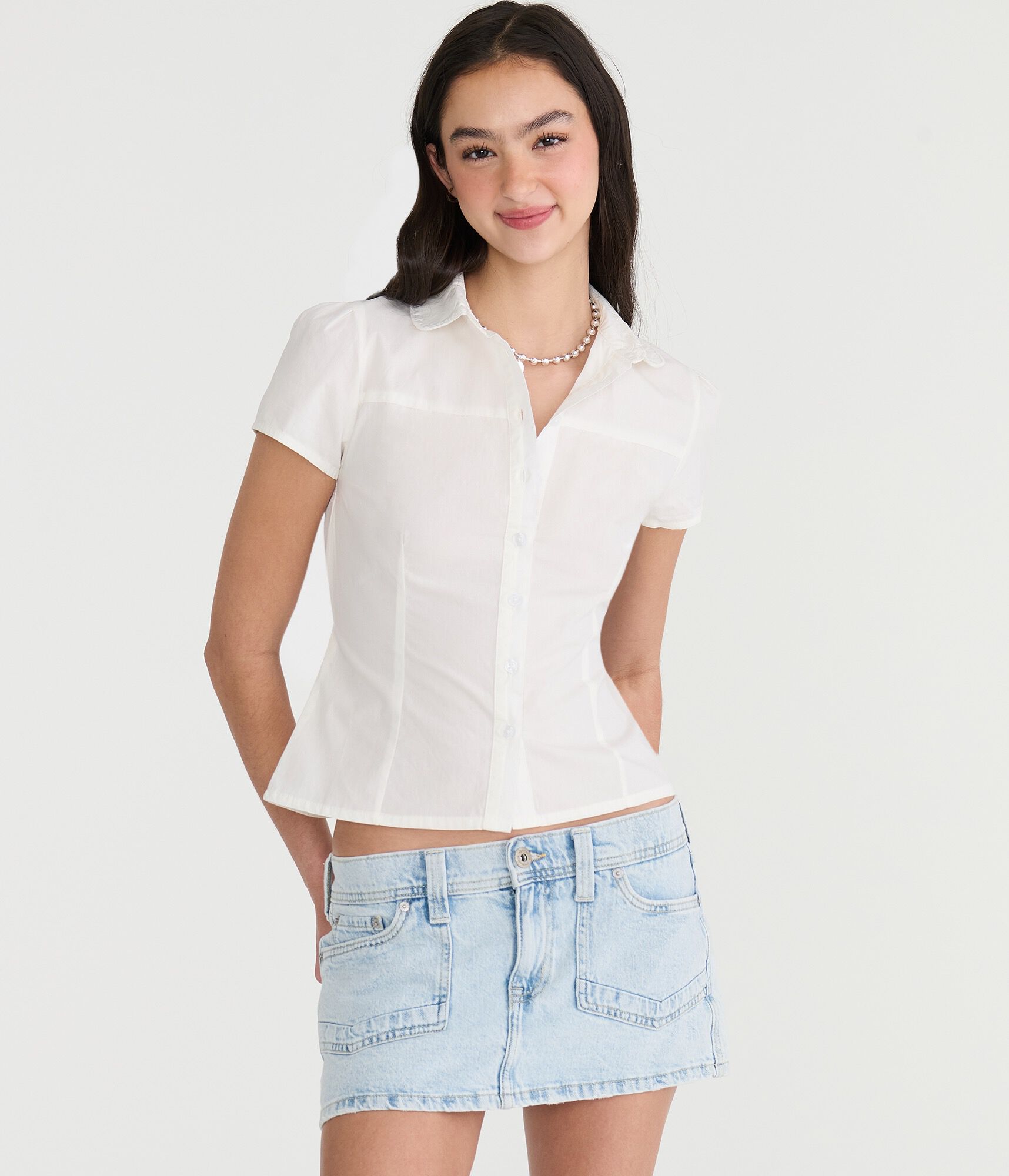 Tie-Back Peter Pan Blouse