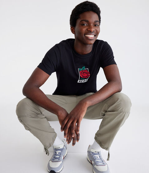 Aero Rose Box Logo Graphic Tee