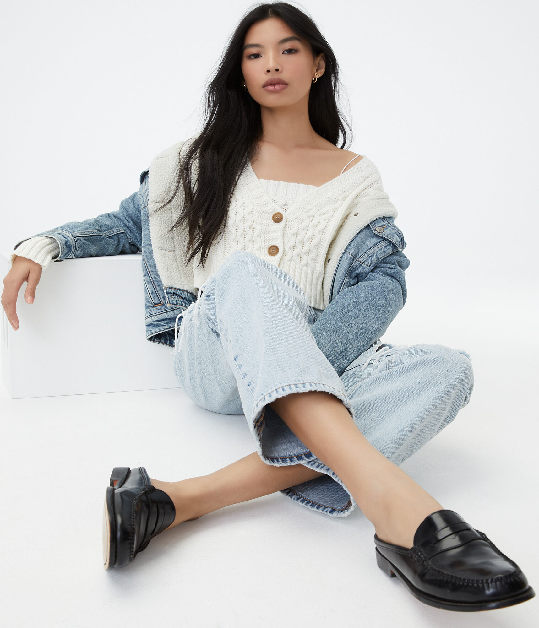 トップス COACH cableknit cardigun db COACH® Outlet | Cable Knit Crewneck Sweater