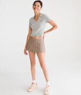 Plaid A-Line Mini Skirt