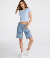 Seriously Soft Ribbed Cropped Shrunken Tee