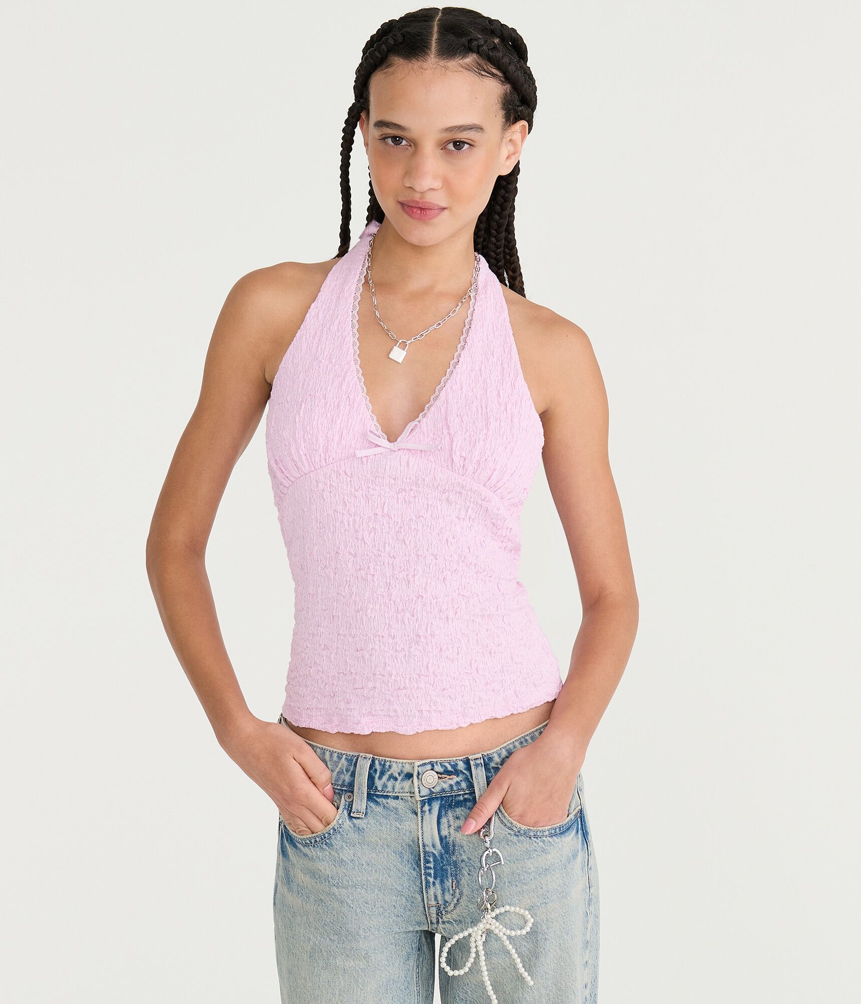 Textured Halter Top