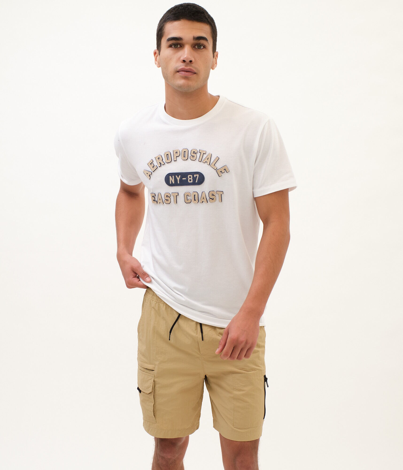 Aeropostale Arch Logo Appliqu&eacute; Graphic Tee