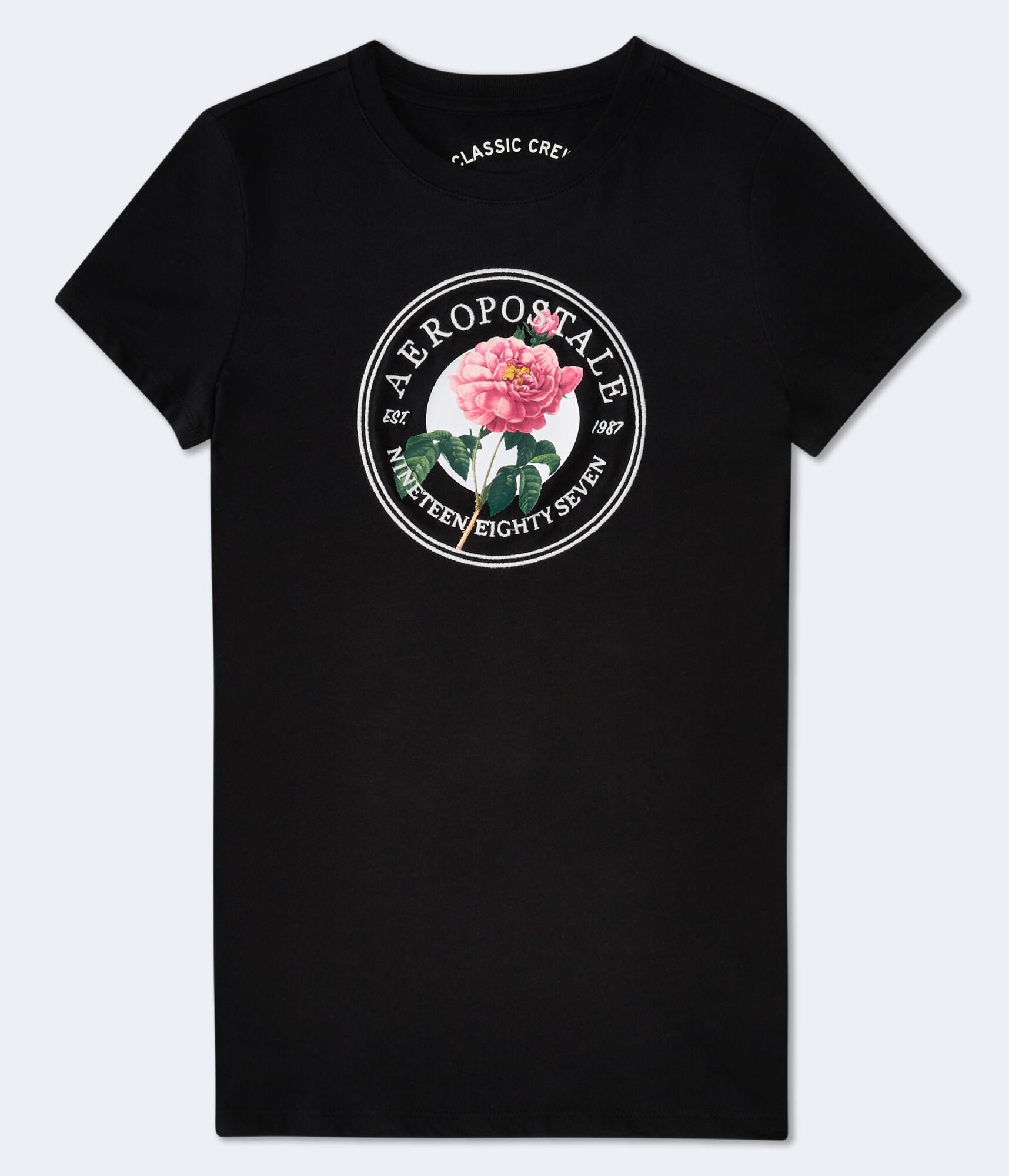 Aeropostale Floral Circle Graphic Tee