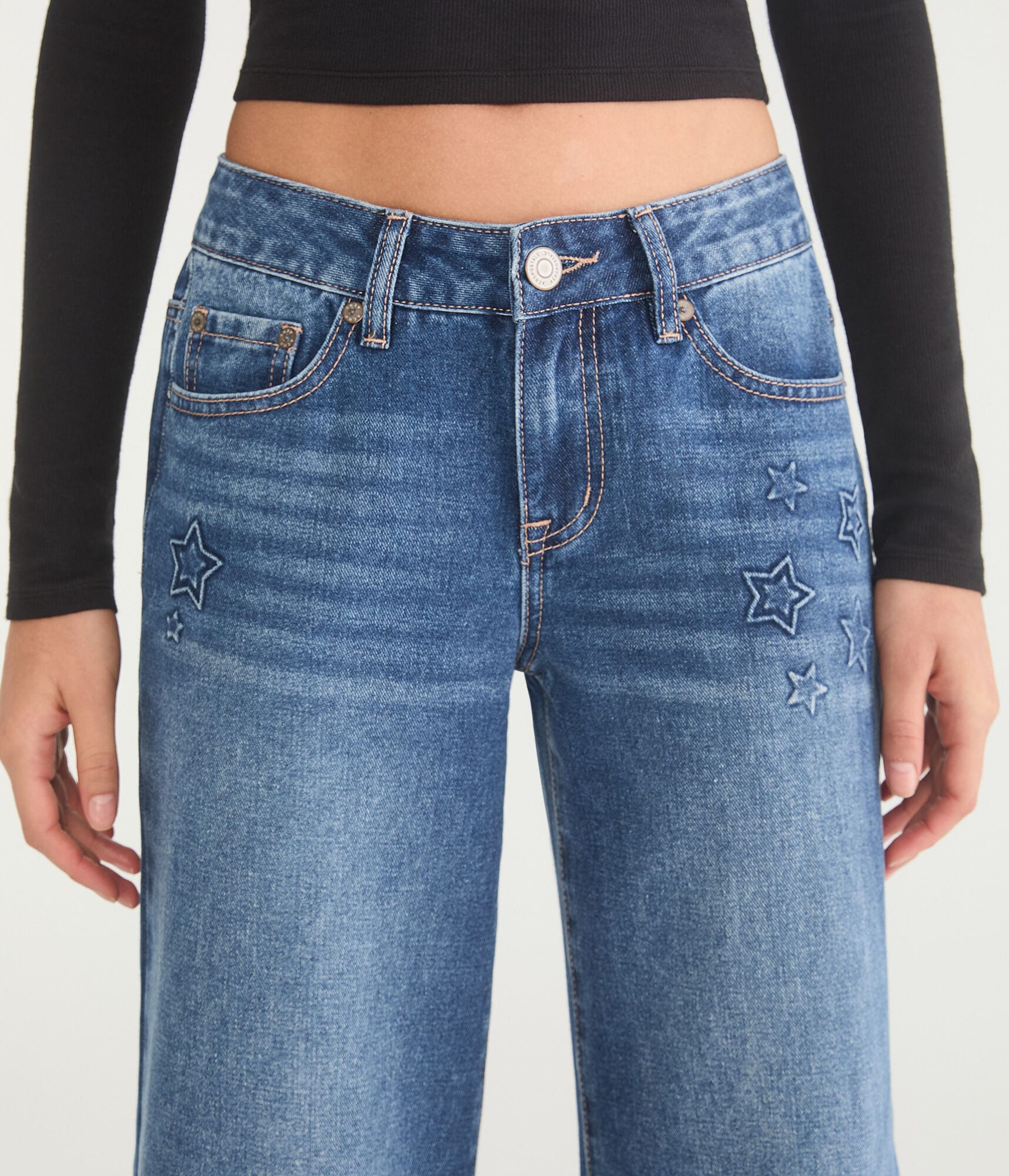 Low-Rise Baggy Wide Leg Star Jean