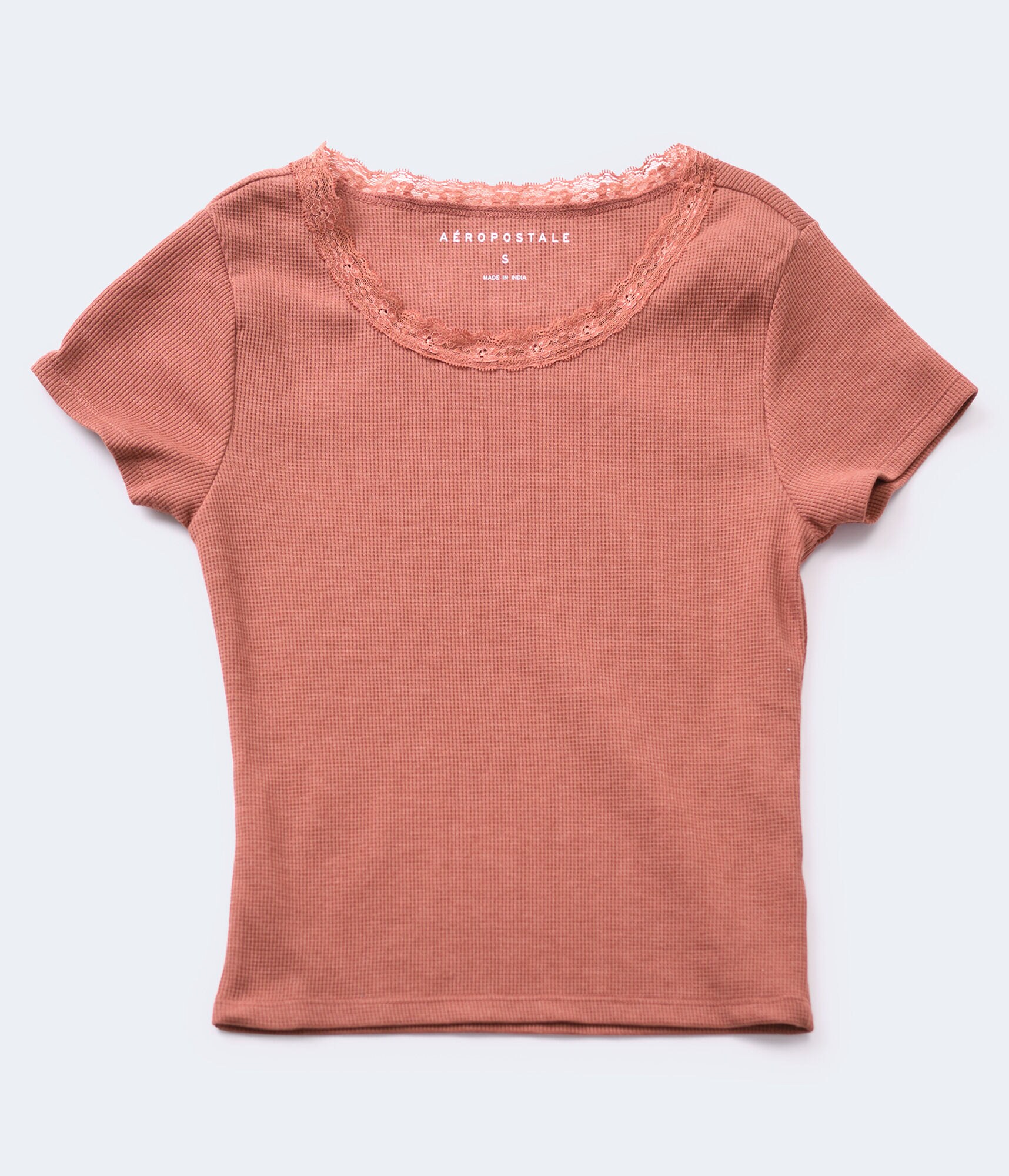 Waffle Knit Shrunken Tee