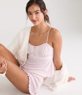 Pointelle Lace Babydoll Sleep Tank