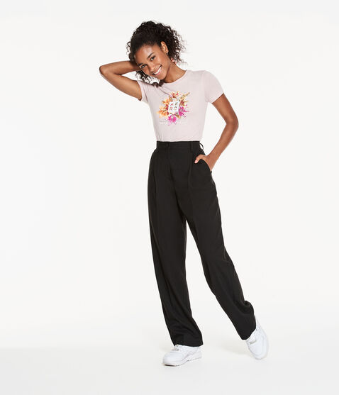 Aero Lilies Box Logo Foil Graphic Tee Aero Lilies Box Logo Foil Graphic Tee