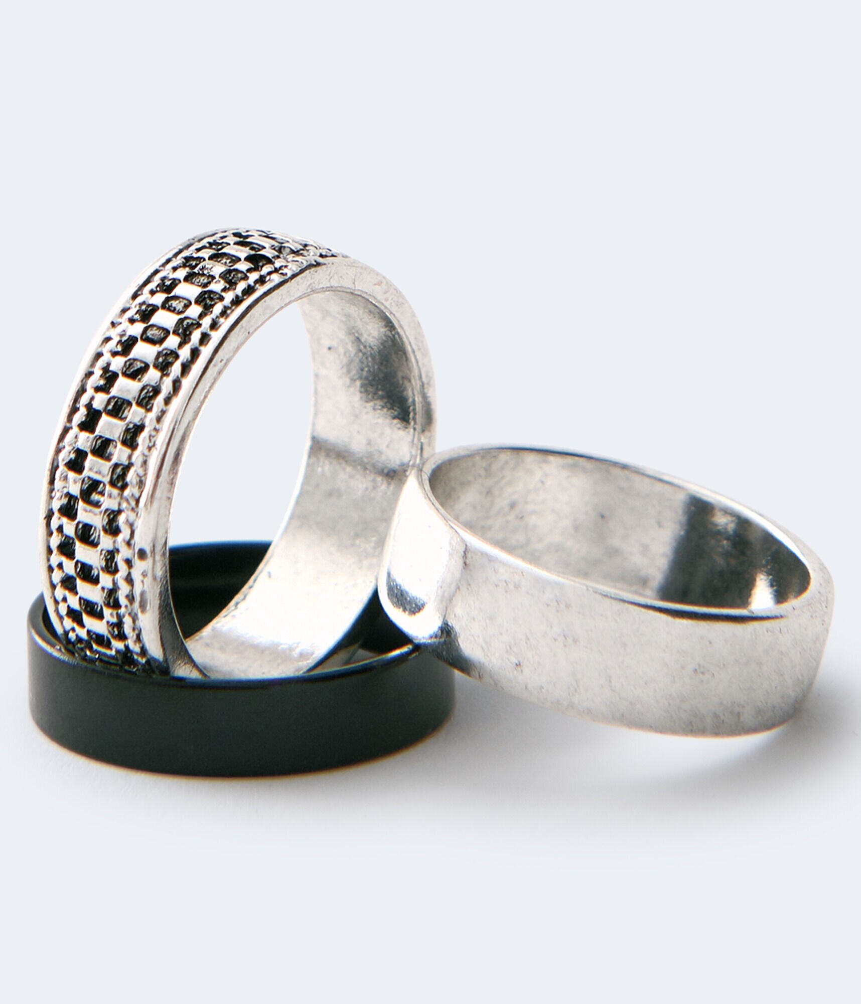 Textured &amp; Smooth Ring 3-Pack