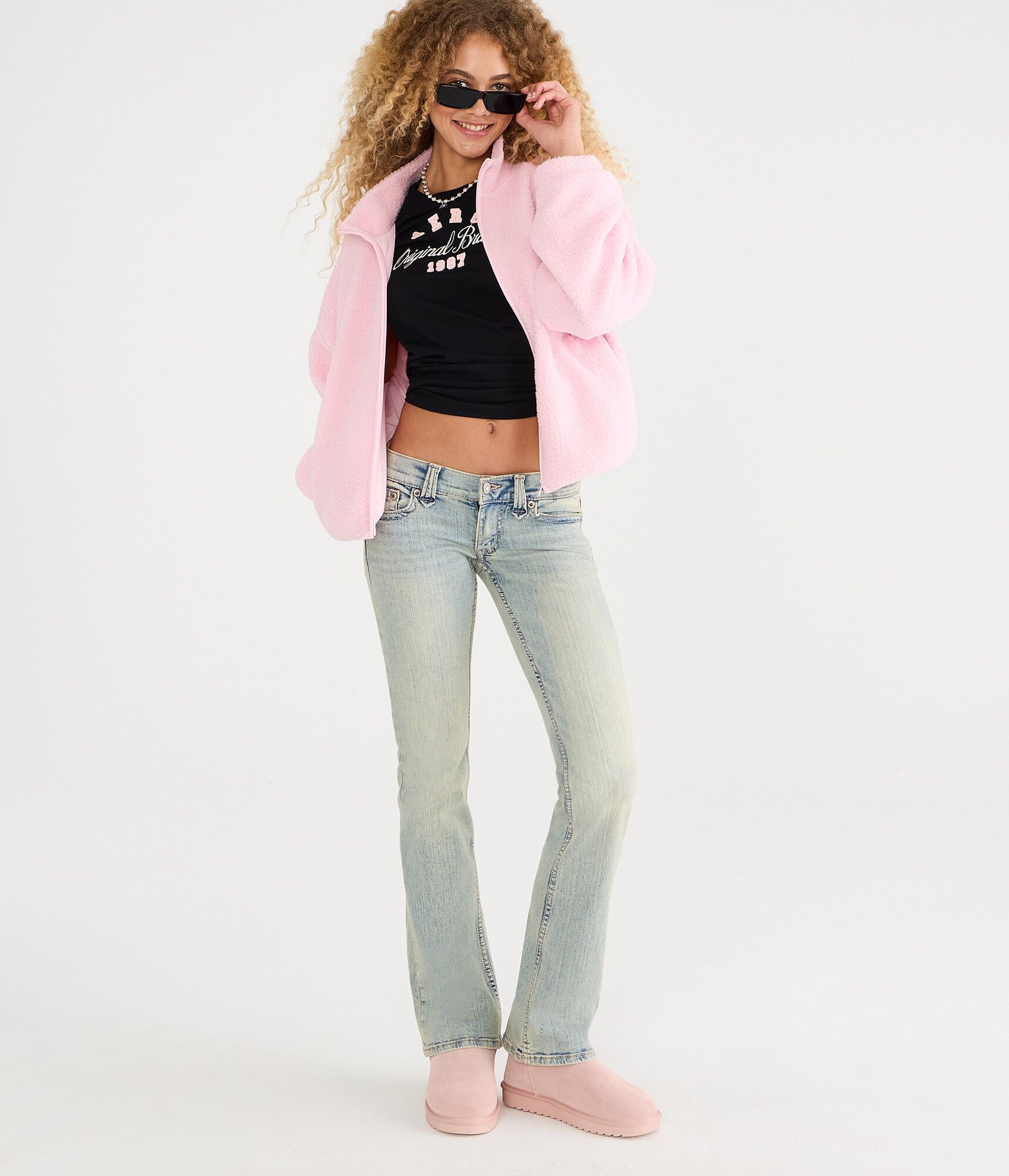 Bows Full-Zip Sherpa Fleece Jacket