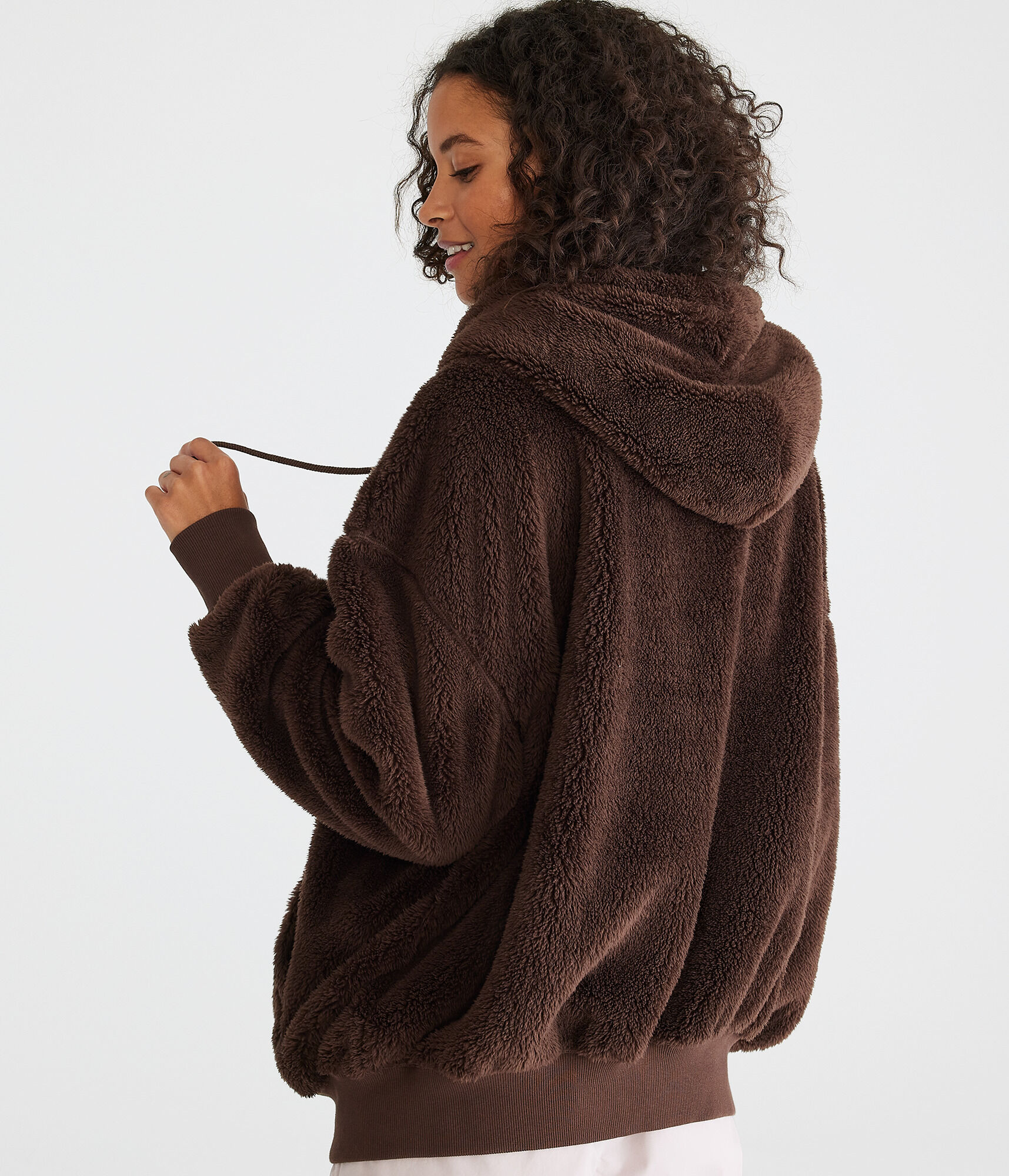 Sherpa Oversized Full-Zip Hoodie