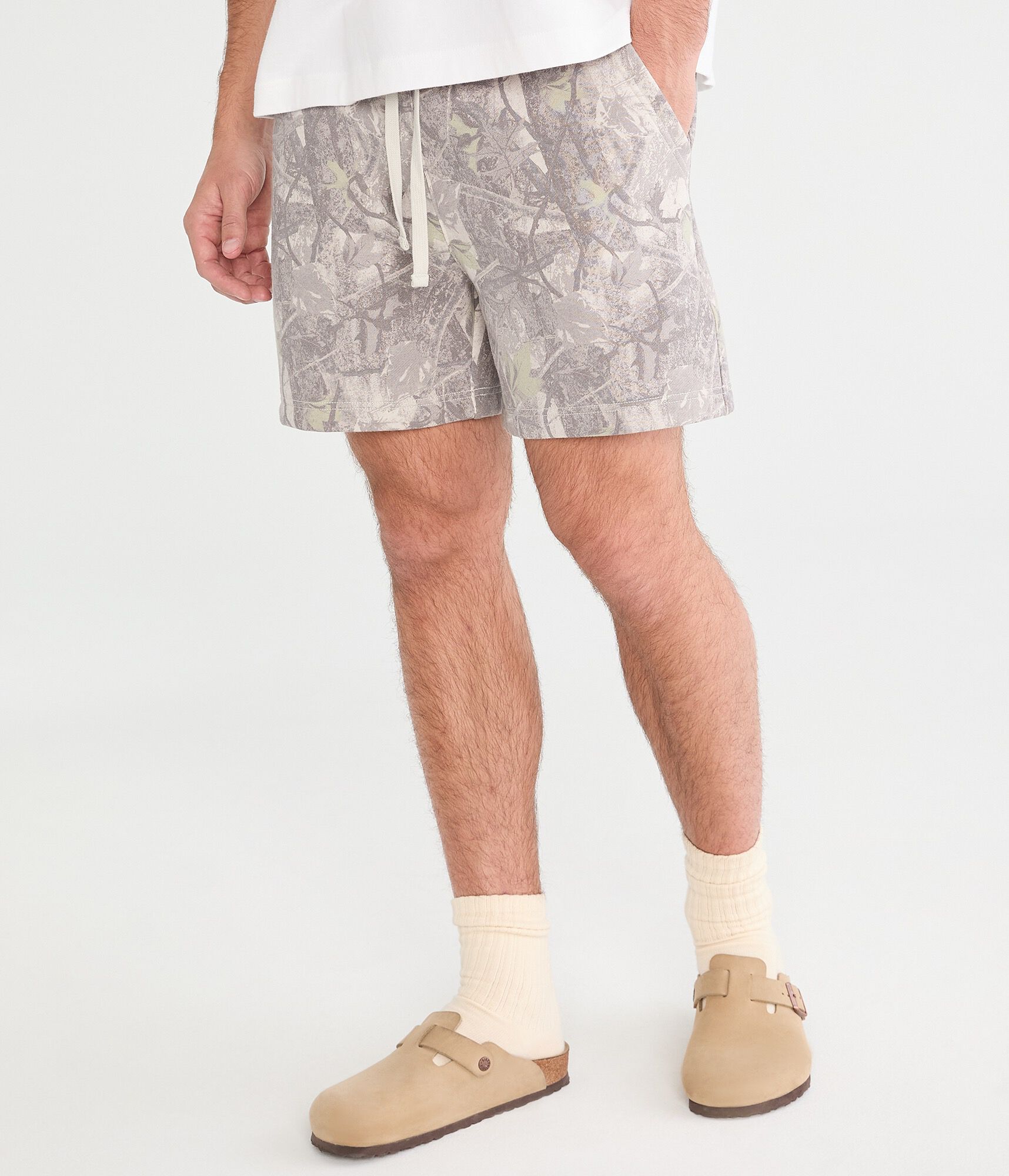 Cloud Soft Forest Camo Fleece Shorts 5.5"